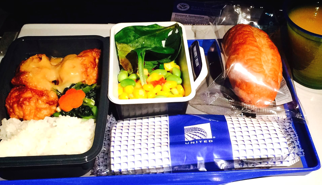 ユナイテッド航空でニューヨークへ！機内食が〇〇すぎるって本当